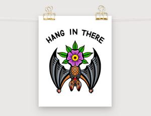 8x10" Hang in There Bat Art Print