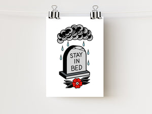 5x7" Stay in Bed Art Print
