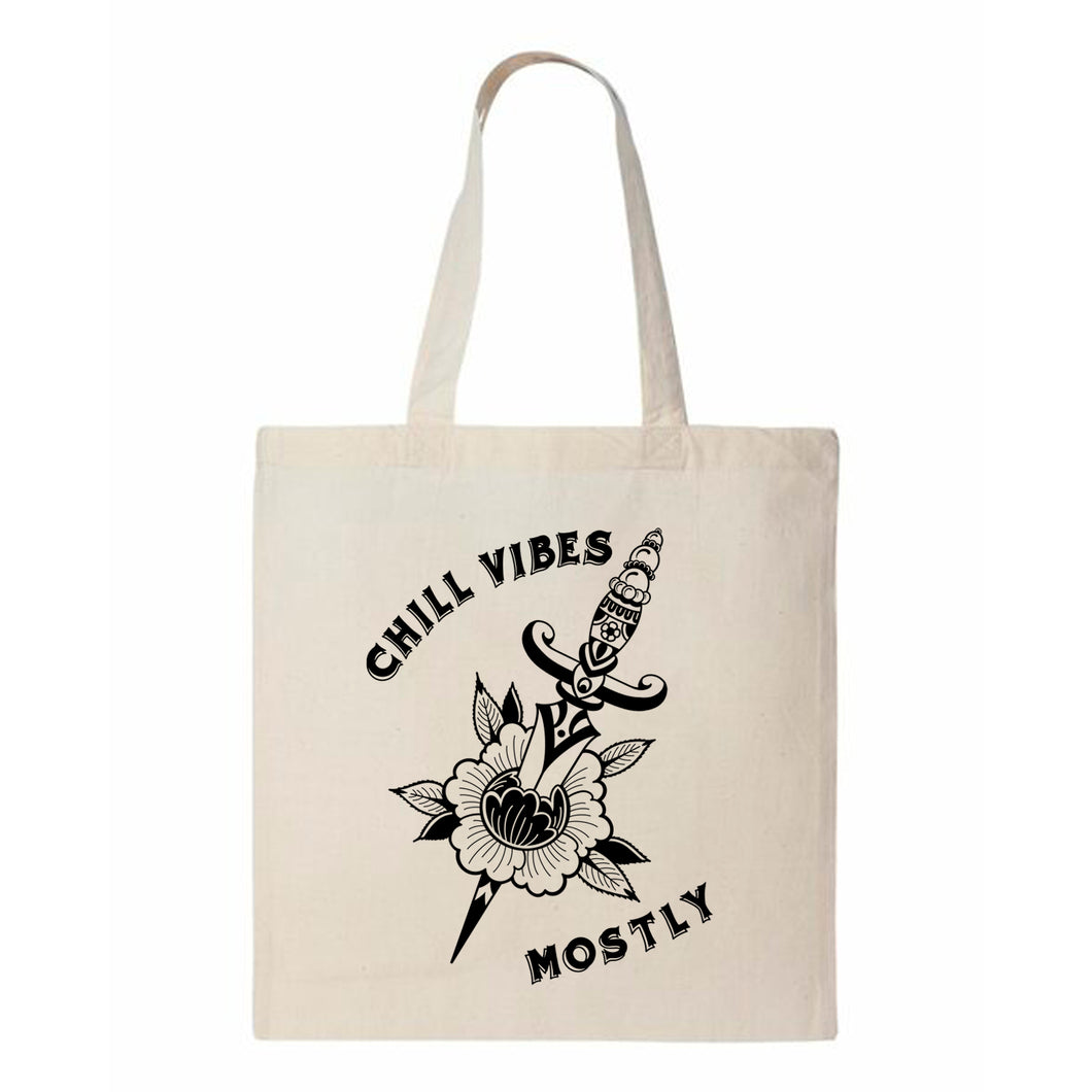 Tote Bag - Chill Vibes Mostly (natural)