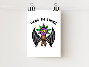 5x7" Hang in There Bat Art Print