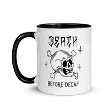 Load image into Gallery viewer, death before decaf mug